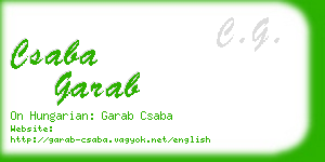 csaba garab business card